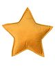 Peach Cuddle Star Cushion for Kids Room (40x40 cm, Yellow) - Velvet Throw Pillow