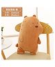 Peach Cuddle Cute Animal Shaped Bear Cushion for Kids Room (45x45 cm) - Decorative Cot Pillow, Nursery Décor, Baby Furnishing, Lion Theme