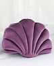 Peach Cuddle Seashell Decorative Cushion (Pack of 1, Size: 16x16 Inch, Lavender, Velvet) Seashell Cushion for Home Decor, Bedroom, Living Room, Nursery, Luxury Cushion