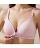 Bembika Cotton Spandex Woven Sleeveless Solid  Wirefree Maternity Bra With Front Open Nursing Access - Pink