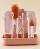 6-in-1 Cleaning Combo Sets - Peach| Drying Rack with Bottle Nipple & Straw Cleaning Brush in Carry Case| Bottle Tong & Spray Container|BPA Free| Portable & Travel  Friendly