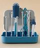 6-in-1 Cleaning Combo Sets - Blue| Drying Rack with Bottle Nipple & Straw Cleaning Brush in Carry Case| Bottle Tong & Spray Container| BPA Free| Portable & Travel  Friendly