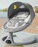 StarAndDaisy 5 in 1 baby rocker for 0 to 2 years multifunctional chair with removable mattress swing and bouncer cradle adjustable canopy and hanging toys safe comfortable and stylish grey color