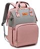 Motherly Crown Melange Fabric Diaper Bag for Mothers for Travel With Warranty(Pink & Grey)
