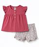Zero Cotton Knit Frocks with Bloomer/Short Half Sleeves Round Neck Pink 1-3 Months