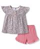 Zero Cotton Knit Frocks with Bloomer/Short Half Sleeves Multi Color 1-3 Months