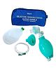 MQUIP Pediatric Green Silicone Ambu Bag (500ml) | Manual Resuscitator for Pediatric | Emergency Respiratory Support | 2600ml Reservoir Bag | 1.87m Oxygen Tubing | Latex-Free