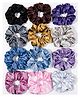 Multibrite Satin Scrunchies, Soft Silk-Feel No-Damage Hair Ties for Women & Girls Pack Of 12