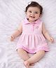 PURPLE UNITED KIDS Single Jersey Woven Sleeveless Heart Embroidered Dress - Pink