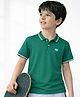 PURPLE UNITED KIDS Knitted Woven Half Sleeves Solid Tee - Green