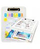 Parteet A4 Plastic Clipboard with Storage Case|Exam Board for Kids - Ideal for School, Office and Travel|Perfect for Students & Teachers|Clip Pad for Paper and Documents (Dino)