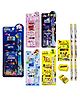 Parteet Cartoon Theme Stationery Gift Set with 2 Pencils, Sharpener, Eraser and 6 Color Pencils, Complete School Supplies |Birthday Return Gifts for Kids