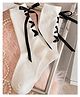 Flaunt Chic Back Tie Up Socks -White
