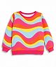 Pine Kids 100% Cotton Knit Full Sleeves Printed Sweatshirt - Dark Pink