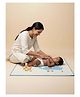 Baby Moo Animal Laundry Day Air Filled Waterproof Massage Mat - Blue