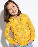 Pine Kids Cotton Knit Sweatshirt with Full Sleeves and Floral Print in Yellow for 7-8 Years