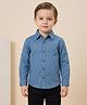 Rikidoos Cotton Woven Full Sleeves Printed Shirt - Blue