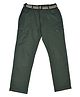 CAVIO Cotton Blend Woven Cargo Style Trousers With Belt - Green