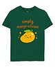 Zeezeezoo 100% Cotton Knit Half Sleeves Simply Mango Niticent Text Printed Tee - Forest Green