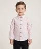 Rikidoos Cotton Woven Shirt Full Sleeve Striped Baby Baby Pink 6-7 Years