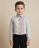 Rikidoos Cotton Woven Full Sleeve Shirt Striped Red 2-3 Years