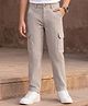 Pine Kids Cotton Elastane Woven Full Length Solid Trouser - Beige