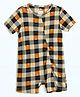 Cocoon Care Bamboo Knit Half Sleeves Checked & Animals  Printed Romper - Multi Colour