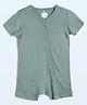Cocoon Care Bamboo Cotton Knit Half Sleeves Solid Romper - Green