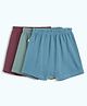 Cocoon Care Bamboo Knit Pack Of 3 Solid Shorts - Multi Colour