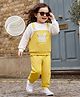 Mark & Mia Cotton Full Sleeves Top & Lounge Pant Set with Bunny Applique - Mustard