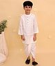 The Mom Store Cotton Woven Full Sleeves Solid Dhoti Kurta Set - Off White