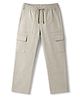 Pine Kids Cotton Elastane Woven Full Length Solid Trouser With Cargo Pockets - Beige