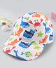 Babyhug Twill Woven Baseball Cap With Sea Life Print Multicolor - Diameter 20 cm