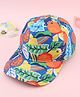 Babyhug Twill Woven Baseball Cap With Tropical Print Blue - Diameter 19.5 cm