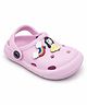Chiu Rainbow Applique Detailed Perforated Slingback Clogs - Pink