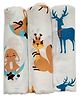 Kridlo Swaddle Pack of 3 - Brown Squirrel, Blue Moon and Dancing Deer