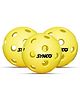 SYNCO Pickleball Balls S26 , 26 Holes Ball for Indoor Play Set of 3