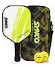 SYNCO Spring Green Pickleball Paddle Single Player Set including 2 Balls and Kit Bag