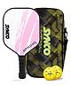SYNCO Spring Pink Pickleball Paddle Single Player Set including 2 Balls and Kit Bag