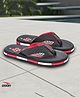 asian Typography Designed Flip Flops - Black & Red