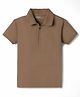 Doreme Cotton Knit T-Shirts Half Sleeves Polo Neck Brown 2-3 Years