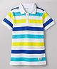 Doreme Cotton Knit T-Shirts Half Sleeves Polo Neck Striped Blue 9-10 Years