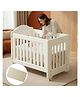 StarAndDaisy Baby Cot with Mattress and Wheels Heavy Duty Pp Portable Baby Bed Waterproof and Termite Resistant Infant Sleeping Cot Durable Safe and Comfortable Off White