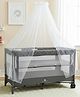 StarAndDaisy cradle for Newborn Baby with Wheels Storage Basket and Mosquito Net Bedside Bassinet Safe Comfortable and Easy to Move for Peaceful Baby Sleep Grey