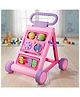 Star and Daisy Baby Walker for 6 to 18 Months with Learning Push Design Foldable Music Toy Bar Safe Stable Durable Fun and Interactive for Baby Boys and Girls Pink