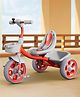 StarAndDaisy kids tricycle for 2 to 5 years boys and girls with eva wheels bell and basket baby cycle with 30 kg capacity and 3 point safety belt durable safe and stylish orange color