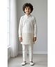 Ahhaaaa Viscose Woven Ethnic Motifs Embroidered Kurta Pajama Set - White