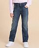 U.S. Polo Assn. Kids Cotton Woven Washed Jeans - Mid Blue