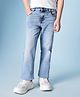 U.S. Polo Assn. Kids Cotton Denim Washed Jeans - Light Blue