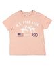 U.S. Polo Assn. Kids Cotton Knit Half Sleeves Game Printed Tee - Pink
